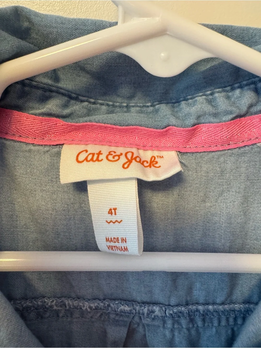 Cat & Jack Light Blue Denim Heart-Accent Girls' Dress